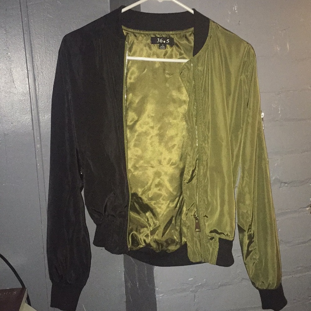 Bomber jacket green and black